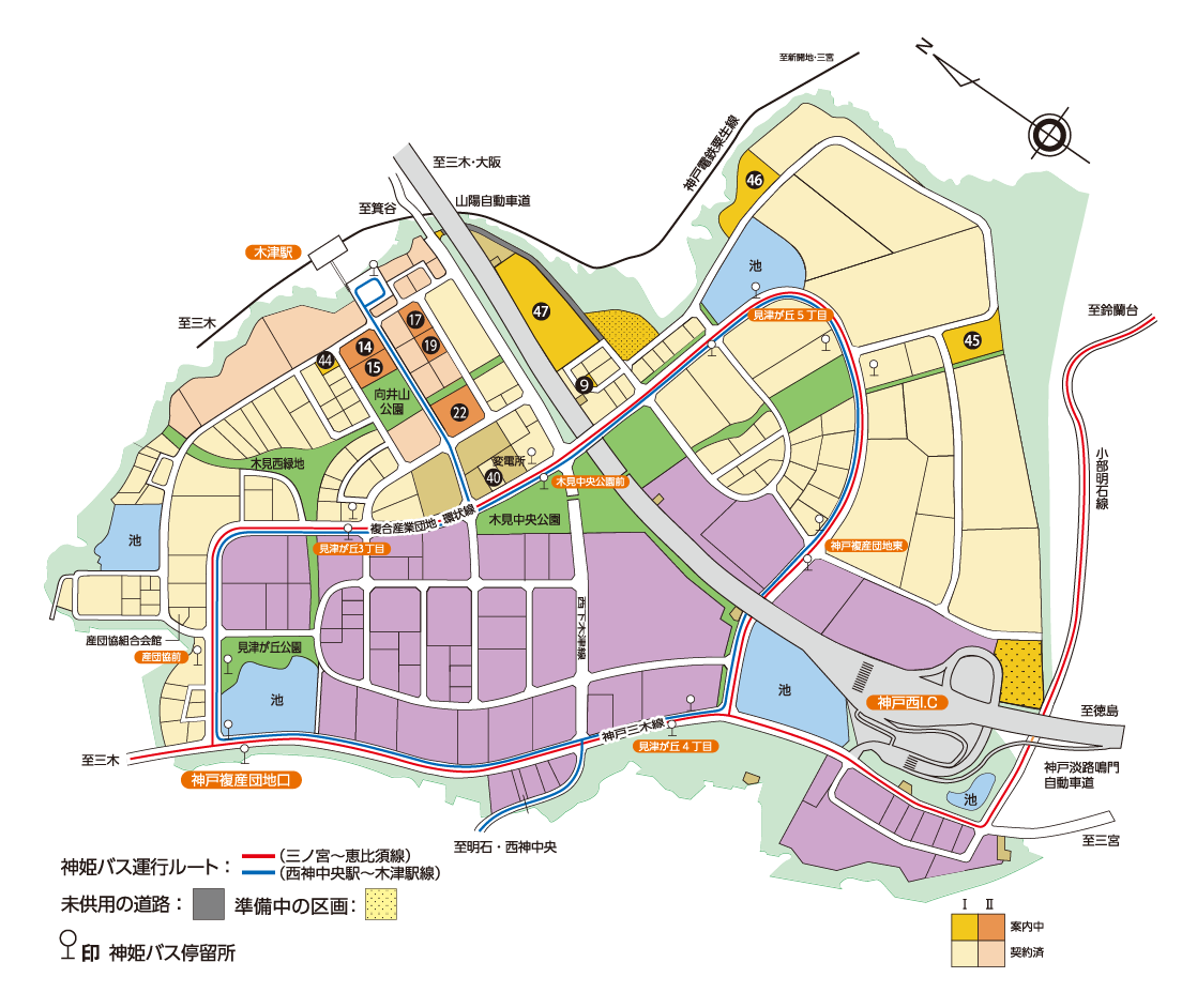区画図：神戸テクノ・ロジスティックパーク 産業団地のご紹介 ひょうご・神戸投資サポートセンター